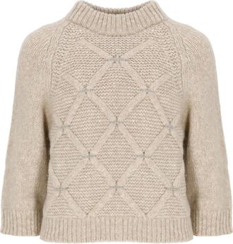 PESERICO Mujer, Jerseys, Beige, Talla: S