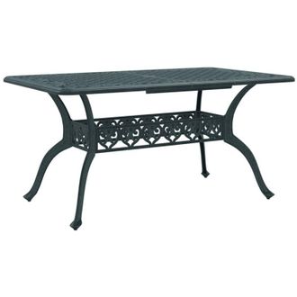 vidaXL Mesa De Jard&iacute;n Aluminio Fundido Verde 150x90x72 Cm Vidaxl