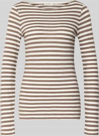 Marc O'Polo Regular Fit Langarmshirt aus reiner Baumwolle in Mittelbraun, Gr&ouml;&szlig;e XXL