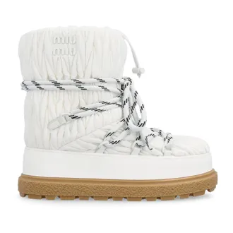 Miu Miu Ski Boots - female - Miu Miu - Winter Boots - White - 6 UK - Shoes