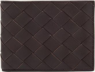 Bottega Veneta Mens Intrecciato Leather Bifold Wallet