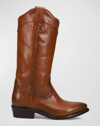 Frye Billy Daisy Leather Tall Western Boots