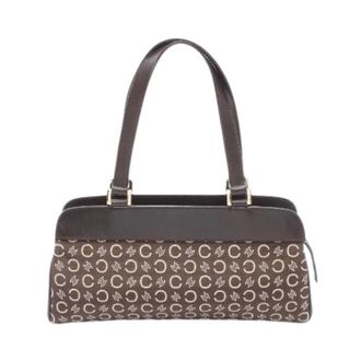 Celine Pre-owned Handbags, female, Brown, Size: ONE SIZE Pre-owned C Macadam Canvas Leather Handbag