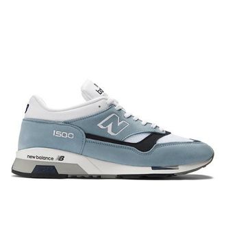 New Balance Unisex Made in UK 1500 en Azul/Blanco/Gris, Gamuza/Malla, Talla 39.5