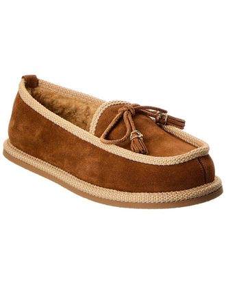 Celine Celine Boubou Suede & Shearling Slipper