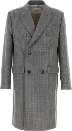 Ami Grey Wool Blend Coat