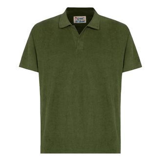 MC2 Saint Barth Polo Shirts, male, Green, Size: XL Jeremy Jersey Terry Polo