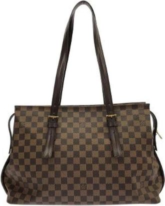 Louis Vuitton Pre-owned Damier Coated Canvas Tote Bag - Dames - Vintage Shopper - Bruin - ONE Size - Vintage