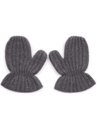 Maison Margiela Ribgebreide handschoenen - Grijs