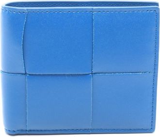 Bottega Veneta Blue Leather Wallet (Bi-Fold) (Pre-Owned)