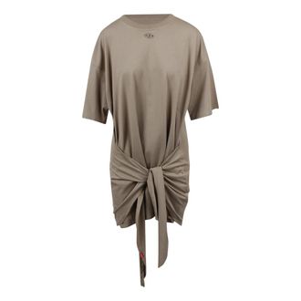 Diesel Short Dresses, female, Beige, Size: XS D-Eivor T-shirt dress