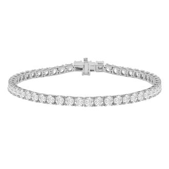 Diamond2Deal 14K Gold 1 CTW Lab-Grown Diamond Straight-Line Tennis Bracelet 7
