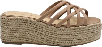 Paloma Barcel&oacute; Wedges - Dames - Sleehakken - Bruin - 40 EU - Leer - Schoenen