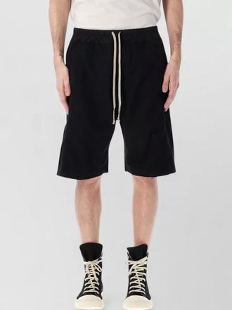 Rick Owens modular knee length cotton canvas shorts