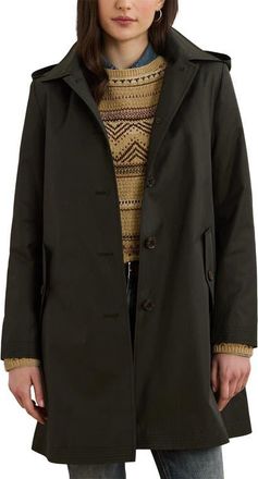 Lauren Ralph Lauren Longline Raincoat with Removable Hood in Litchfield at Nordstrom, Size X-Small