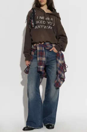 R13 Jeans With vintage Effect, Womens, Blue
