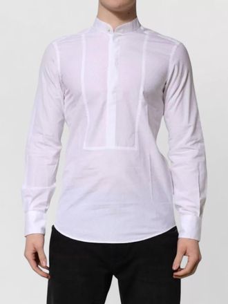 Dolce & Gabbana cotton slim-fit long-sleeve mandarin-collar shirt