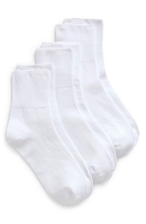 Hue 3-Pack Bobby Socks in White Pack at Nordstrom