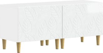 vidaXL Mueble De Tv Blanco Brillante Madera De Ingenier&iacute;a Vidaxl