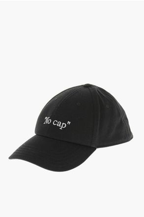 Off-white Solid-Color Baseball Cap NO CAP with Contrast Embroidery size L