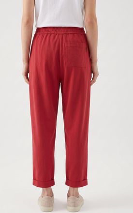 Brunello Cucinelli Pleated Cotton Relaxed-Fit Trousers - Red