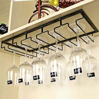 OEM Soporte Colgante Para Copas - Estante Para Copas De Vino Con 5 Rieles Para 10-15 Copas, 50 X 22,5 X 5,5 Cm