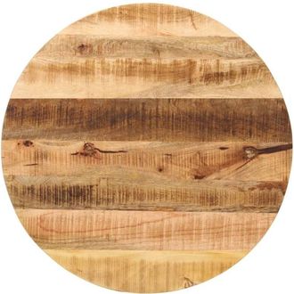 vidaXL vidaXL Piano per Tavolo Ø 90x3,8cm Rotondo Legno Massello Grezzo Mango