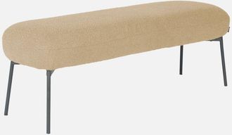 Sweeek Banco, Extremo De La Cama Con Revestimiento De Borreguito, Sherpa, Beige, 120x41x42.5 Cm