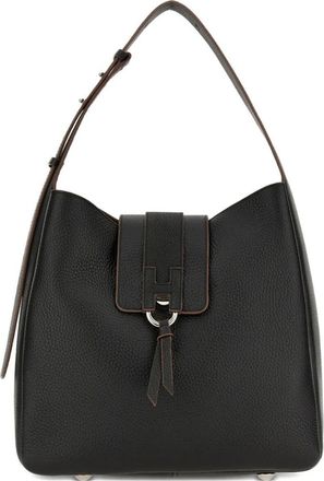 Hogan Trend Hammered Leather Hobo Shoulder Bags