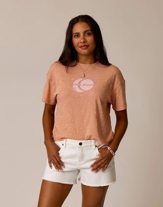 Carve Designs Parker Graphic Tee in Crema Celestial at Nordstrom, Size Xx-Small