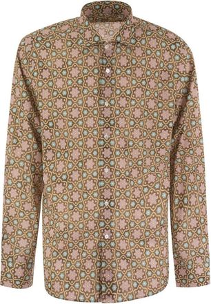 Fedeli Printed Stretch Cotton Voile Shirt