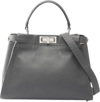 Fendi Pre-owned Handbags, female, Gray, Size: ONE SIZE Pre-owned Vintage Handbag