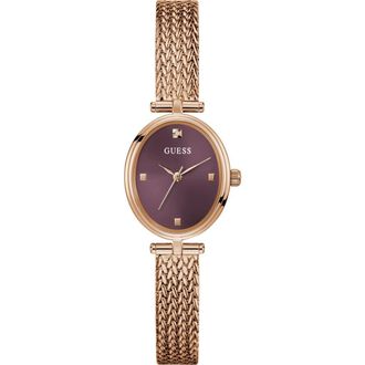 Guess Ruby Oval Mesh Strap Watch, 24mm in Rose Gold Tone at Nordstrom