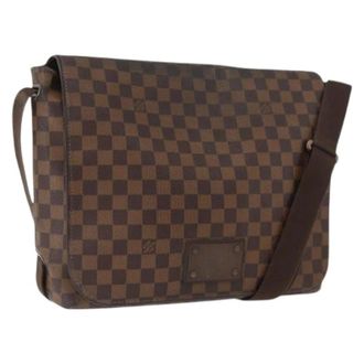 Louis Vuitton Pre-owned Cross Body Bags, female, Brown, Size: ONE SIZE Pre-owned Damier Ebene Canvas Shoulder Bag