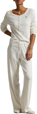 Polo Ralph Lauren Henley Cotton Pajamas in Egret at Nordstrom, Size Xx-Large