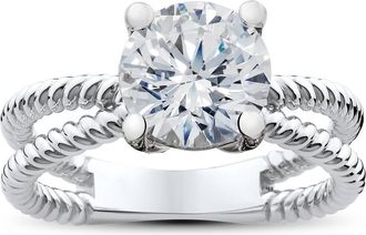 Pompeii3 Solitaire Braided Lily Engagement Ring Setting No Center Stone Included Size Selectable