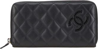 Chanel Leather Long Wallet (Bi-Fold) (Pre-Owned)