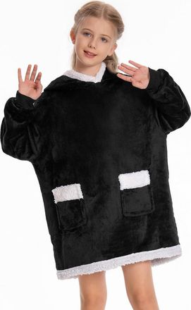 OEM Sudadera A Cuadros Extragrande De 140x170 Cm, Con Mangas Y Bolsillo, Talla &Uacute;nica Para Adultos