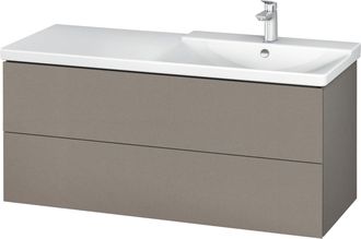 Duravit Duravit L-cube M&oacute;dulo Mural 1220mm De Ancho, Profundidad 481, 2 Cajones, Apto Para P3 Comfort Art&iacute;culo 233412, Lavabo A La Derecha, Color: Terra Mate 