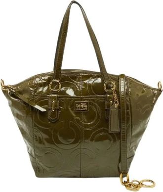 Coach Pre-owned Tote Bags, female, Green, Size: ONE SIZE Pre-owned Satchel