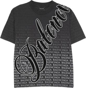 Balenciaga Short-sleeved Allover T-shirt