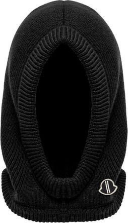 Rick Owens Moncler Wool Jera Hood, Unisex, Black, Size: One Size