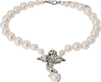 Vivienne Westwood Collar de Perlas Grande Putti - Accessories - Mujer - Blanco - ONE SIZE