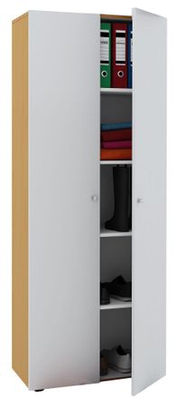 ebuy24 Armario De Oficina Vcm Con 5 Compartimentos Armario De Archivo Moderno Con Puertas Giratorias Dimensiones An. 70 X Al. 178 X T. 40 Cm - Vandol (beech 