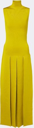 Alaia Ala&iuml;a Pleated knitted maxi dress