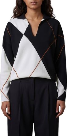 Max Mara BlackWhite Geometric Sweater