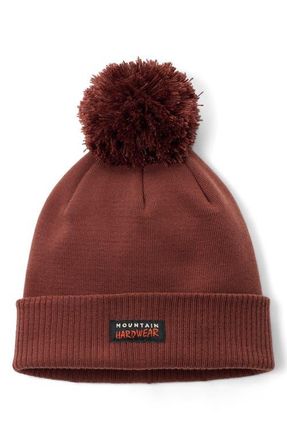 Mountain Hardwear Aprespro Pom Beanie in Bourbon Brown at Nordstrom