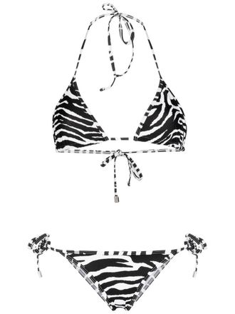 The Attico Set bikini con stampa - Nero