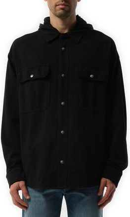 Palm Angels Mens Black Denim Shirt