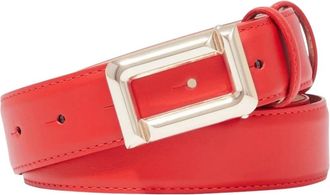 Lancel Angele Riem - Dames - Accessoires - Rood - Maat: 115 CM Leer